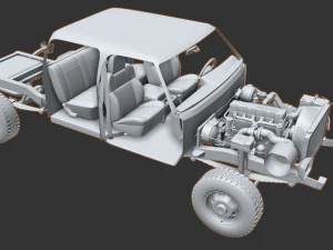 DODGE POWER RAM 250 CREWCAB 1991 3D Model