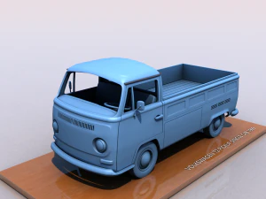 폭스바겐 싱글 캐빈 유형 2 - 1969 3D 프린트 모델