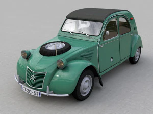 CITROEN SAHARA 2CV 1964 Modelo 3D