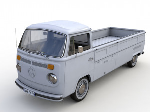 Volkswagen T2 Kemperink Special Pickup 1976 3D Models
