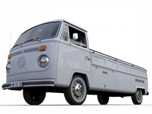 Volkswagen T2 Kemperink Special Pickup 1976 3D Model