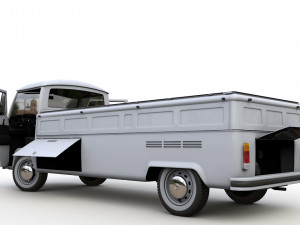 Volkswagen T2 Kemperink Special Pickup 1976 3D Model