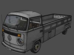 Volkswagen T2 Kemperink Special Pickup 1976 3D Model