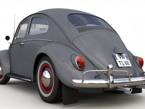 Volkswagen Beetle 1960 3D Model