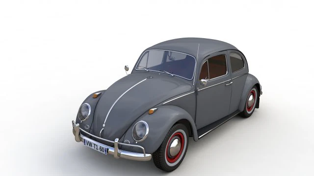 Volkswagen Beetle 1960 3D Model .c4d .max .obj .3ds .fbx .stl .blend