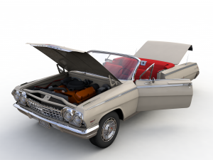 Chevy Impala SS Convertible 1962 3D 模型