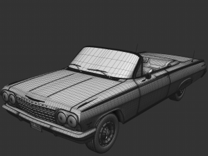 Chevy Impala SS Convertible 1962 3D 模型