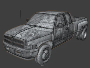 ダッジ ラム 3500 デュアル 2001 3Dモデル