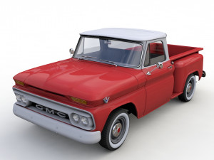 GMC PICKUP TRUCK STEPSIDE 1964 3D Model