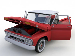 GMC PICKUP TRUCK STEPSIDE 1964 3D Model
