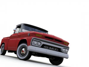GMC PICKUP TRUCK STEPSIDE 1964 3D Model