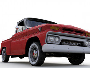 GMC PICKUP TRUCK STEPSIDE 1964 Model 3D