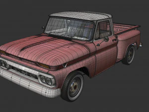 GMC PICKUP TRUCK STEPSIDE 1964 3D Model