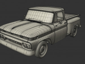GMC PICKUP TRUCK STEPSIDE 1964 Model 3D