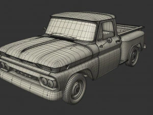 GMC PICKUP TRUCK STEPSIDE 1964 3D Model
