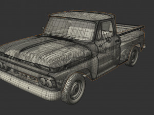 GMC PICKUP TRUCK STEPSIDE 1964 Model 3D