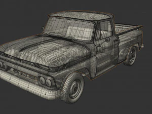 GMC PICKUP TRUCK STEPSIDE 1964 3D Model
