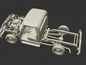 GMC PICKUP TRUCK STEPSIDE 1964 3D Model
