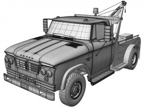 1964 DODGE D300 TOW TRUCK 3D मॉडल
