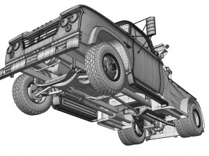 1964 DODGE D300 TOW TRUCK 3D मॉडल
