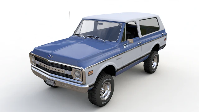 Chevy K5 Blazer 1970 3D Model .c4d .max .obj .3ds .fbx .stl .blend