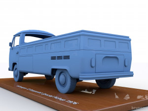 Volkswagen T2 Kemperink Special Pickup 1976 Modelo de Impressão 3D