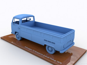 Volkswagen T2 Kemperink Special Pickup 1976 Modelo de Impressão 3D