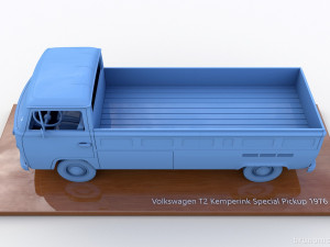 Volkswagen T2 Kemperink Special Pickup 1976 Modelo de Impressão 3D