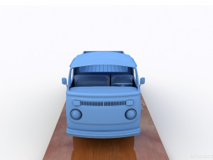 Volkswagen T2 Kemperink Special Pickup 1976 Modelo de Impressão 3D