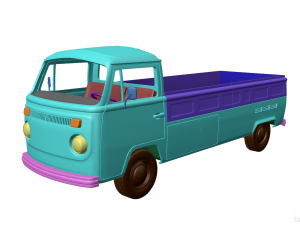 Volkswagen T2 Kemperink Special Pickup 1976 Modelo de Impressão 3D
