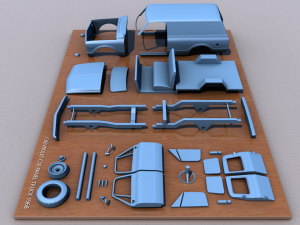 CHEVROLET C10 PANEL TRUCK 1968 Model do druku 3D