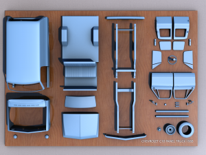 CHEVROLET C10 PANEL TRUCK 1968 Model do druku 3D