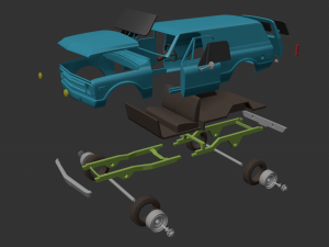 CHEVROLET C10 PANEL TRUCK 1968 Model do druku 3D