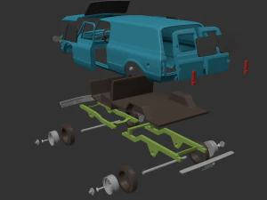 CHEVROLET C10 PANEL TRUCK 1968 3D Print Model