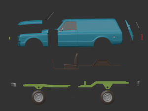 CHEVROLET C10 PANEL TRUCK 1968 Model do druku 3D