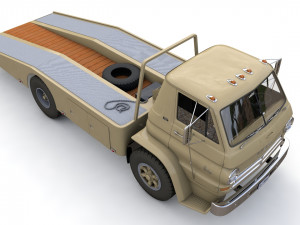 Dodge L700 Tow Truck 1964 3D Модель