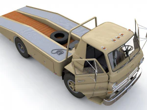 Dodge L700 Tow Truck 1964 3D Model