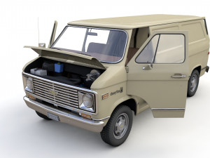 Chevy Van 1971 3D Model