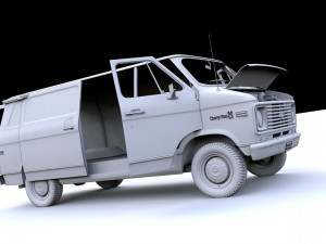 Chevy Van 1971 3D Model