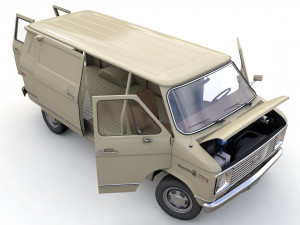 Chevy Van 1971 3D Model