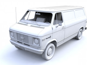 Chevy Van 1971 3D Model