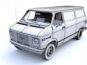 Chevy Van 1971 3D Model