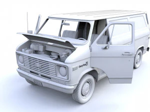 Chevy Van 1971 3D Model