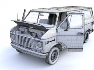 Chevy Van 1971 3D Model