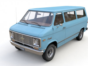 Chevy Van Beauville 1971 3D 모델