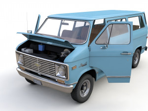 Chevy Van Beauville 1971 Modello 3D
