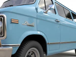 Chevy Van Beauville 1971 3D Model