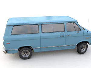 Chevy Van Beauville 1971 3D Model