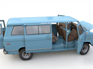 Chevy Van Beauville 1971 3D Model