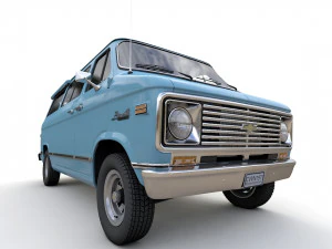 Chevy Van Beauville 1971 3D Model